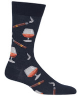 HOTSOX Cognac & Cigars Crew Socks - Navy