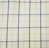 F/X Fusion B&T Long Sleeve Twill Multi Check Shirt - Ecru/Blue