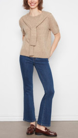 Charlie B Short Sleeve Sweater With Sleeve Detail