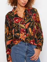 Charlie B Printed Longsleeve Shirt With Twisted Front