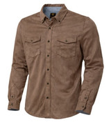 F/X Fusion Long Sleeve Solid Faux Suede Shirt
