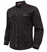 F/X Fusion Long Sleeve Solid Faux Suede Shirt