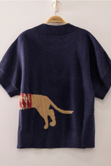 Very J Dog Graphic Short Sleeve Knit