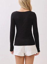 Final Touch Round Neck Long Sleeve Top