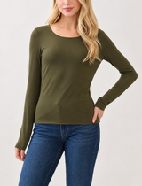 Final Touch Round Neck Long Sleeve Top