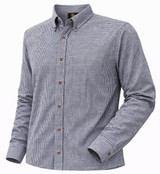 F/X Fusion Long Sleeve Textured Mini Check Shirt - Brown/Blue