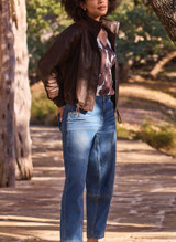 Tribal Relaxed Mock Neck Jacket