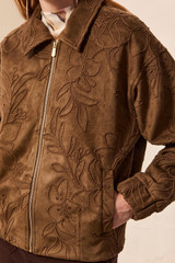 Tribal Long Sleeve Zip Front Coat