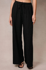 Sunday Edition High Waist Pinstripe Drawstring Wide Leg Pants