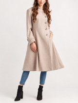 Papillon Button Aline Coat With Pockets