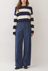 Curds and Whey Houndstooth Wide Leg Pants