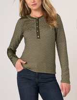 Liverpool Knit Henley With Sweater Trim
