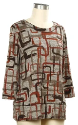 Links 3/4 Sleeve Coordinates Top