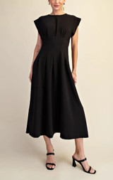 Glam Pleated Midi Dress