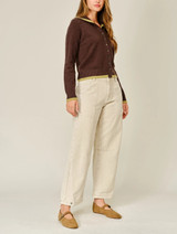 Aaron & Amber Cozy Two-Tone Wool Blend Cardigan