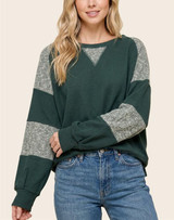 Staccato Crew Neck Terry Sweatshirt