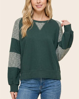 Staccato Crew Neck Terry Sweatshirt
