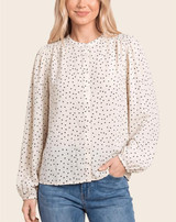 Staccato Ballon Sleeve Polka Dot Shirt