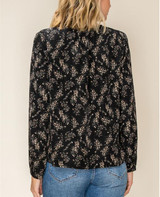 Staccato V-Neck Floral Print Blouse