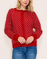 Staccato Button Down Snowflake Sweater