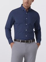 Mizzen+Main Leeward Dress Shirt - Midnight Navy Grid