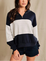 Sunday Edition Funnel Neck Quarter Zip Pullover