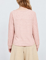 Blu Pepper Boat Neck Raglan Knit Top