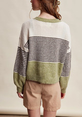 Listicle Colorblock Soft Knit Cardigan