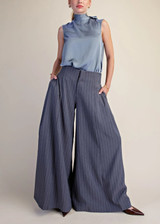 Glam Palazzo Wide Leg Stripe Pant