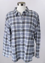 Button Back Plaid Shirt