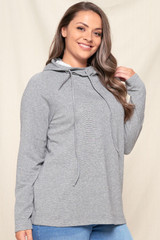 Plus Asymmetrical Raglan Hoodie