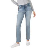 Silver Curvy High Rise Slim Straight