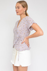 Ditsy Floral Wrap Top