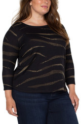 Liverpool Plus 3/4 Sleeve Knit Top