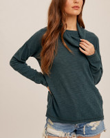 Back Cutout Cowl Neck