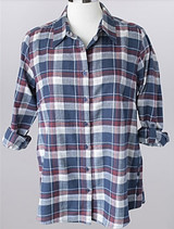 Button Side Plaid Shirt