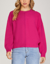 Half & Half Ribbed Sweater