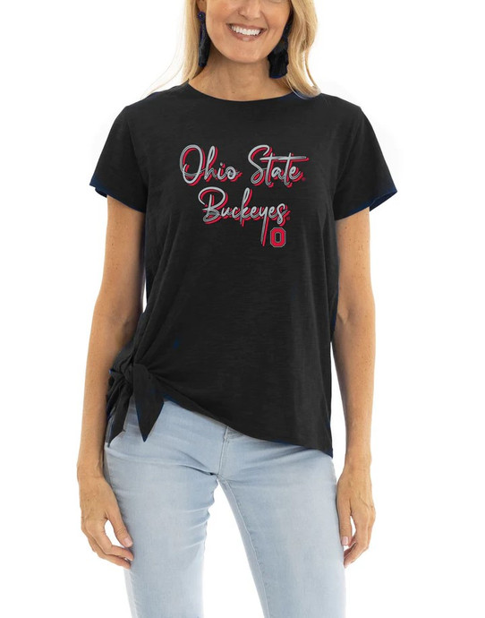 Ohio State Sophie Side Tie Top