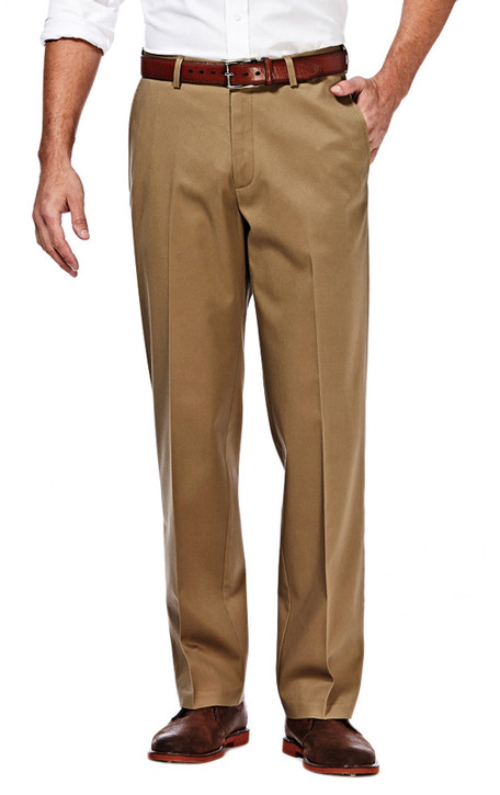 Haggar Premium No Iron Flat Front Khaki Haggar Premium No Iron Flat Front Khaki