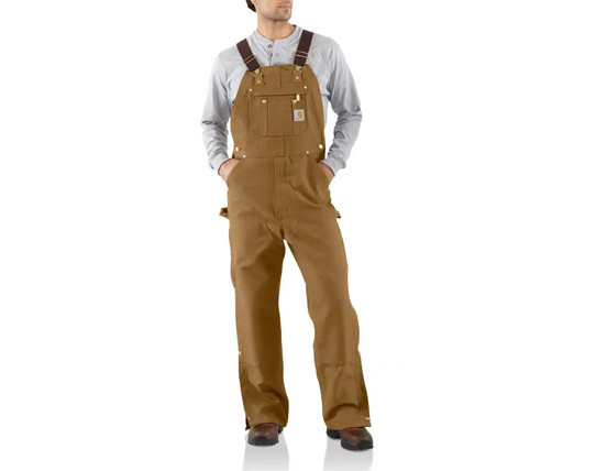 Carhartt Duck Zip-to-Thigh Bib Overall Unlined - R37