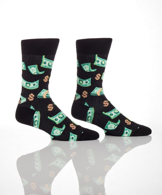 YO Sox Men's Dollar Sign Socks