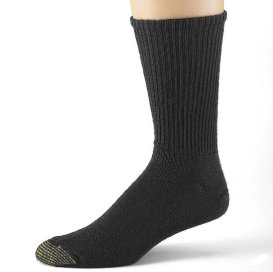 Gold Toe Men's Sock - Fluffies (520S) - Black