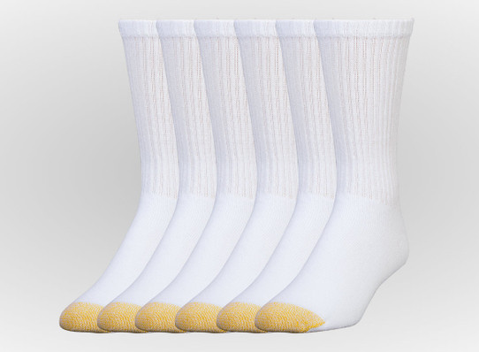 Men's Gold Toe Cotton Crew Sock - 6 Pack