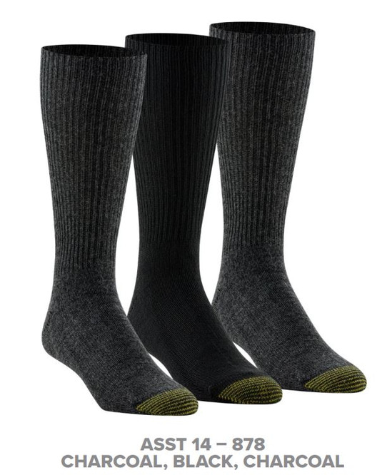 Mens Gold Toe Fluffy Socks 3 Pack 523S