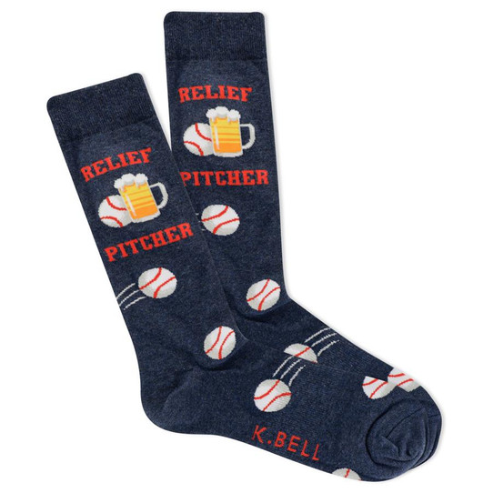 K Bell Men's Relief Pitcher Socks