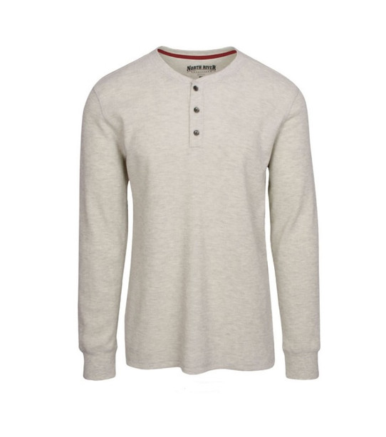 North River Heathered Waffle Henley