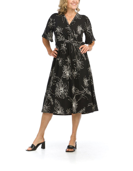 Papillon Big Floral Wrap Dress