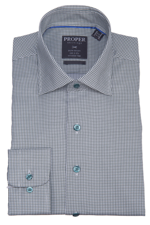Proper Contemporary Fit Dress Shirt - Hunter Proper Contemporary Fit Dress Shirt - Hunter