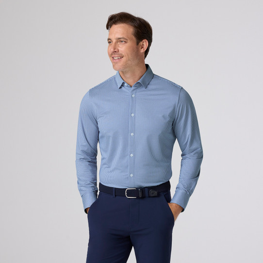 Mizzen+Main Halyard Dress Shirt - Navy Peter Gingham
