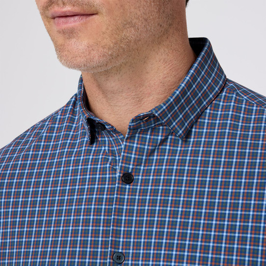 Mizzen+Main No Tuck Leeward Cobalt Doug Plaid Shirt